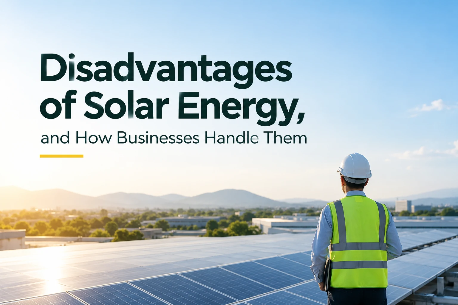 Disadvantages of solar energy for businesses in Karnataka