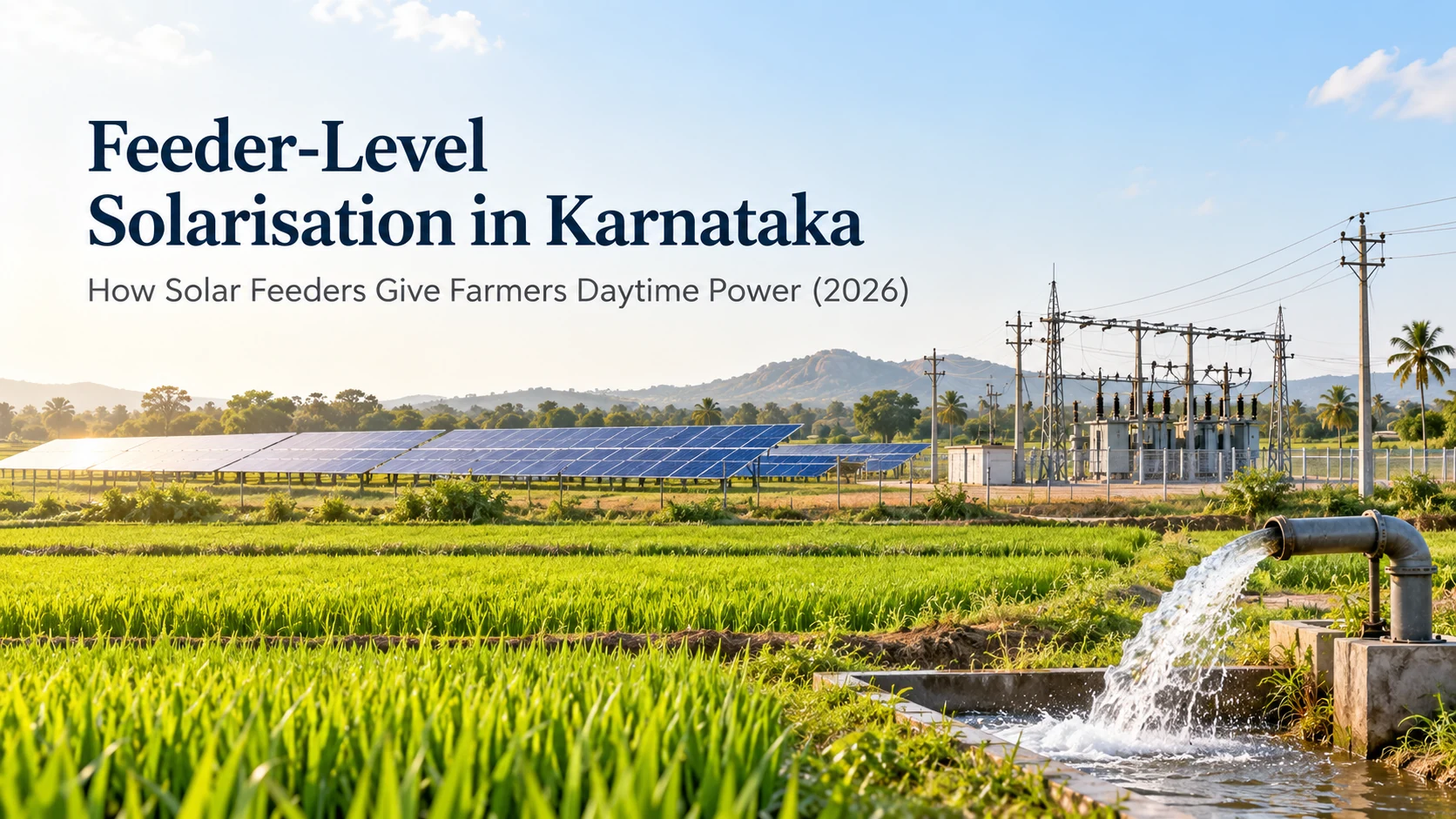 Feeder level solarisation plant at a substation in Karnataka