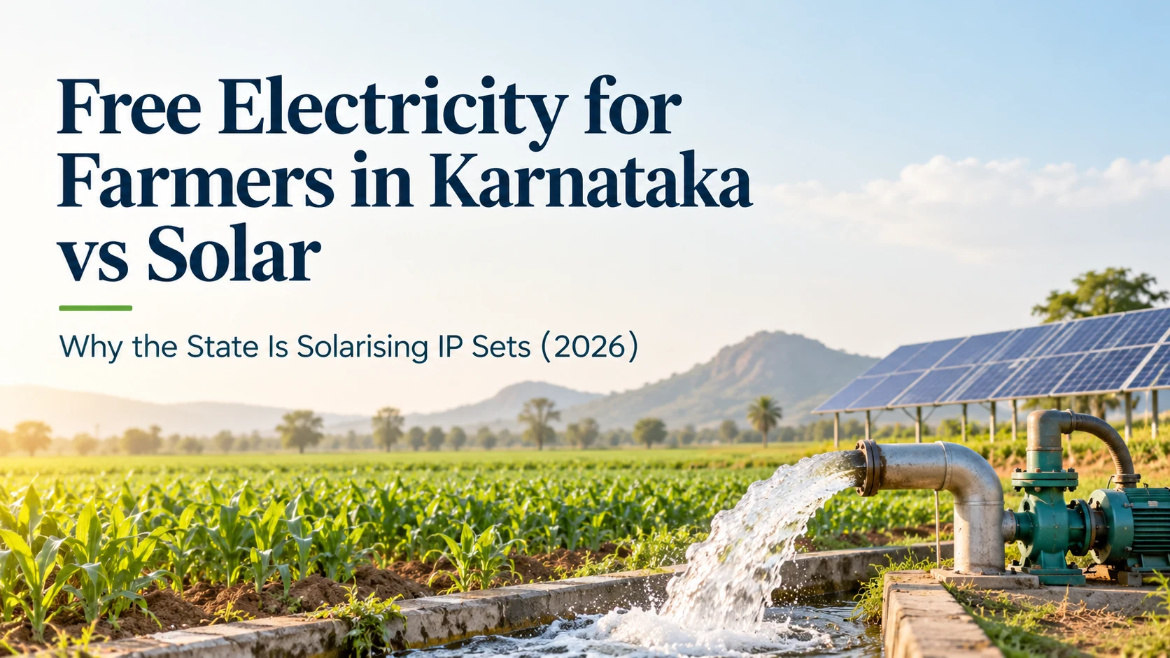 Free electricity for farmers in Karnataka: IP set in a field