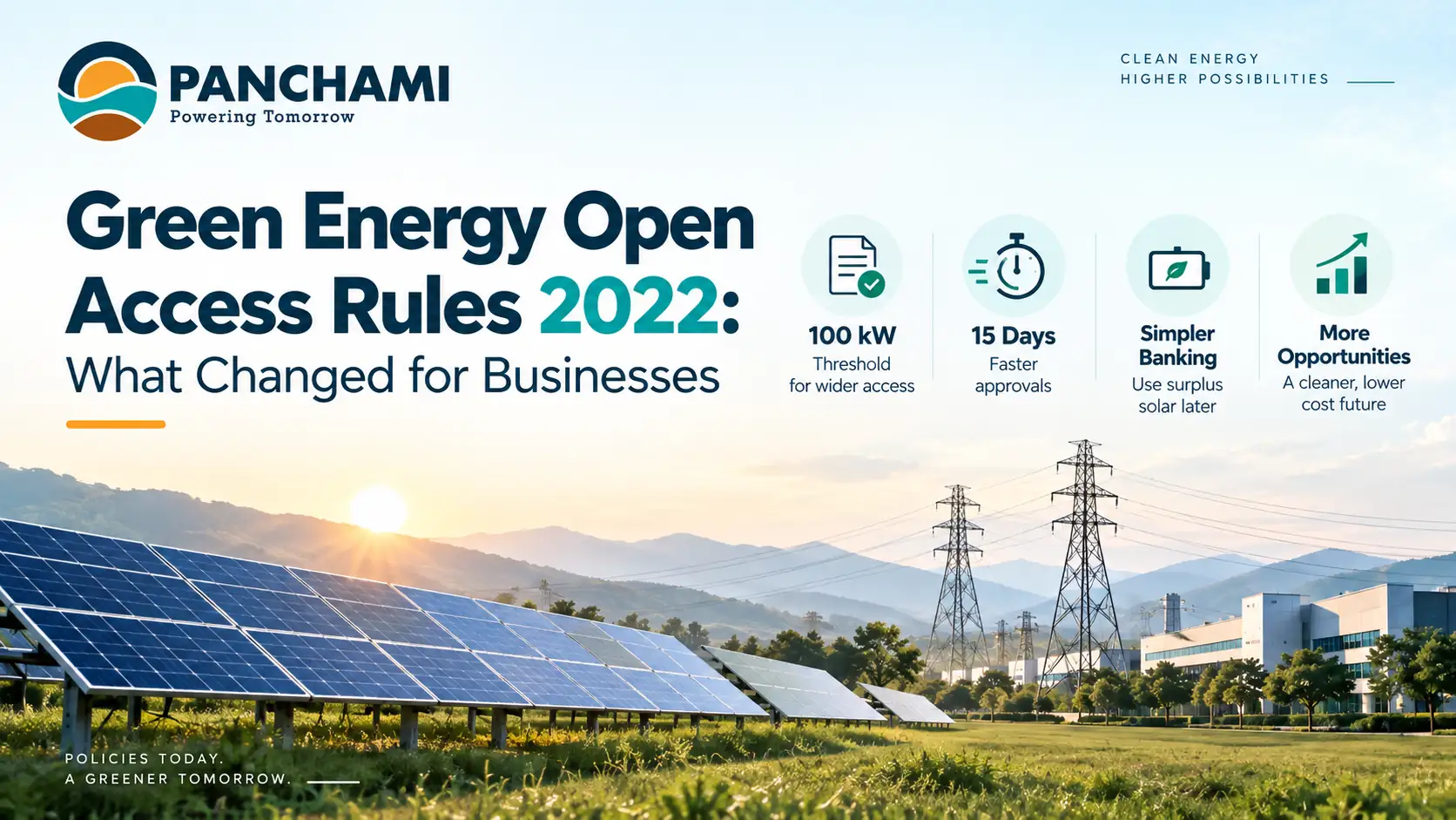 Green Energy Open Access Rules 2022 for businesses
