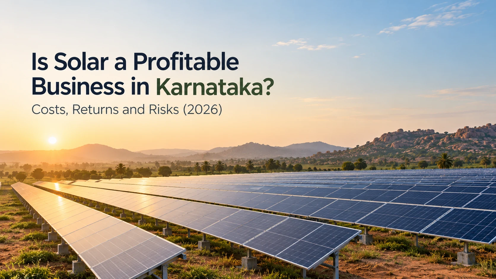 Solar farm investment in Karnataka
