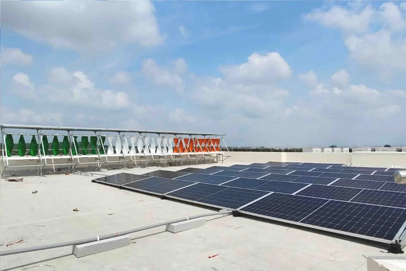 Residential rooftop solar installation